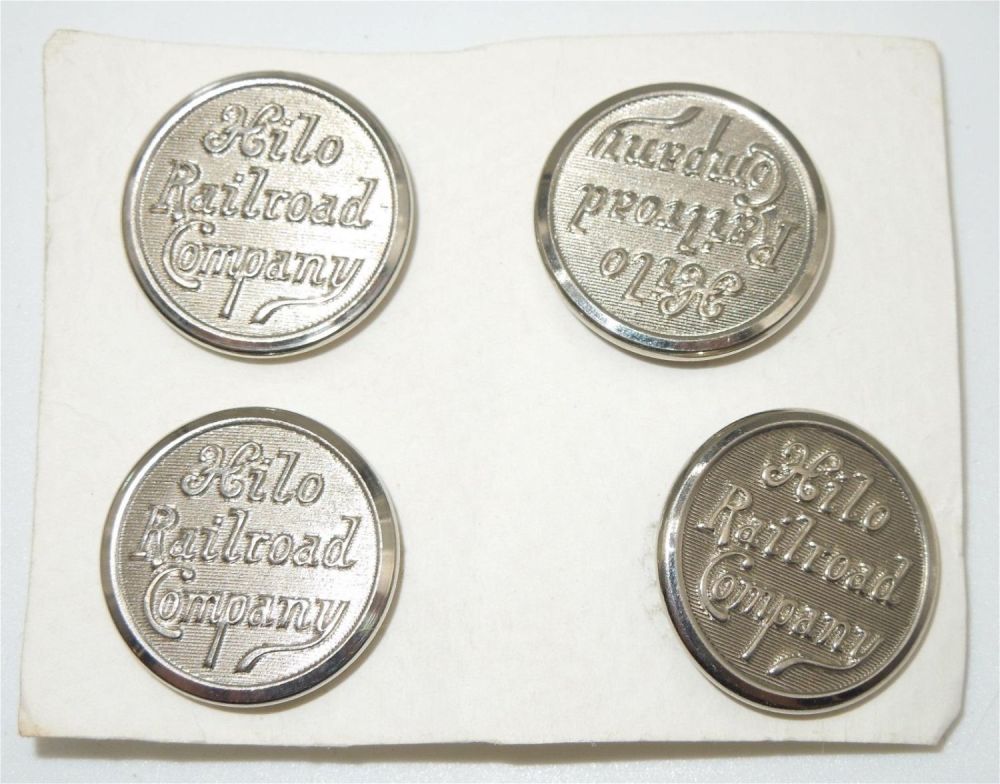 Lot 468: Vintage Hawaii HILO Railroad Company Uniform Buttons