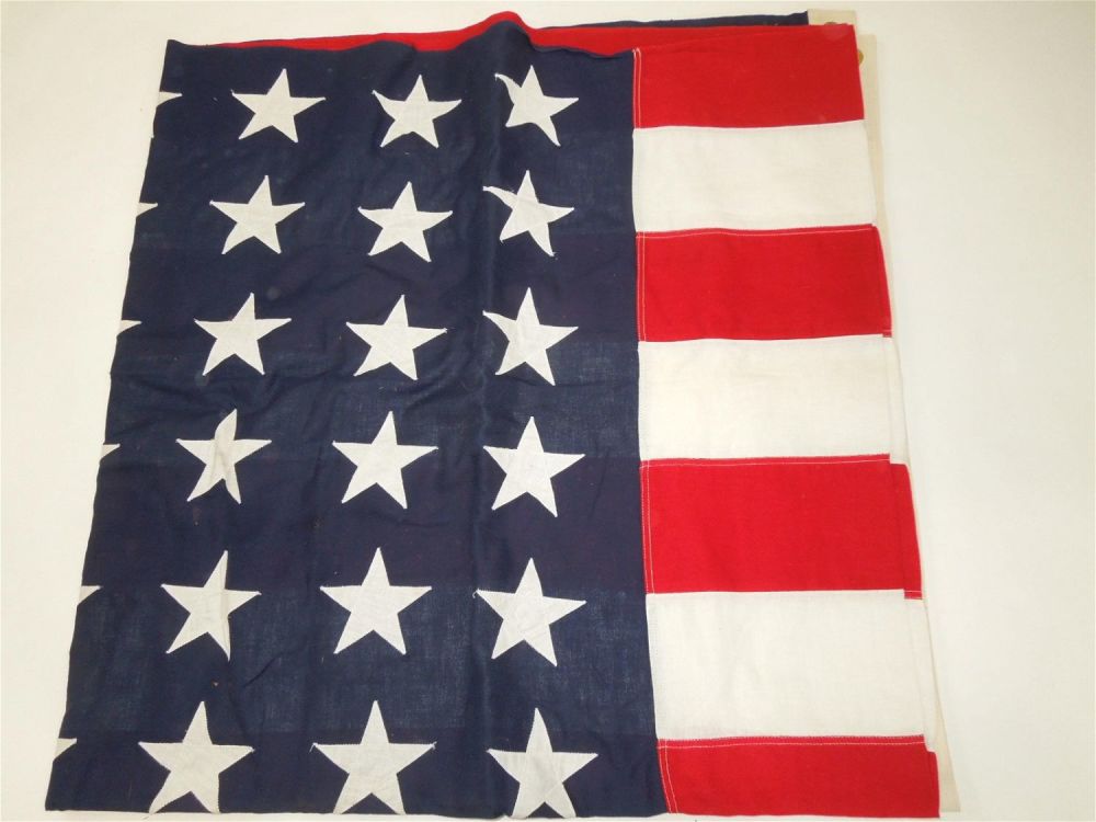 Lot 151: Large WWII US 48 Star Valley Forge Flag 5 x 9 1/2