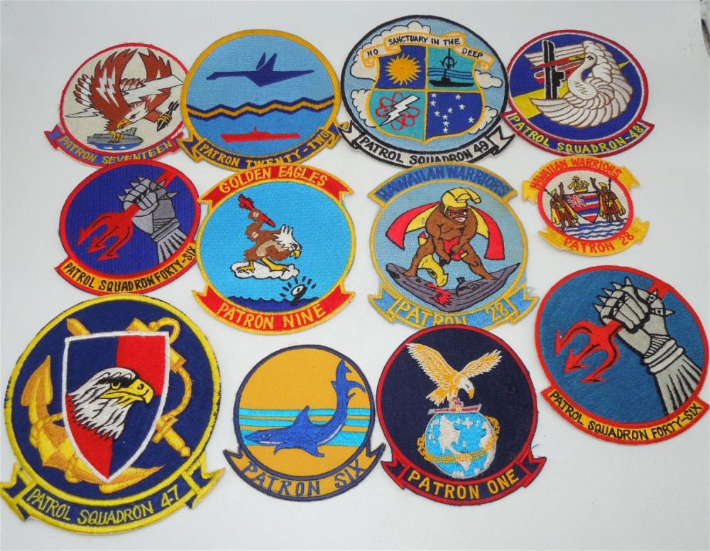 Lot 175: Lot (12) Vietnam War Japanese Made US Navy Aviation Patches
