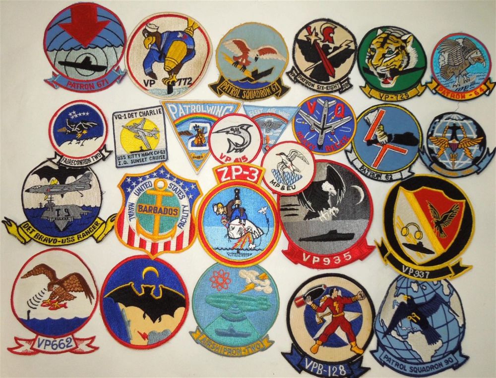 Lot 179A: Lot of 25 US Navy Aviation Vietnam Era Patches VP-772 ZP-3 VP 937