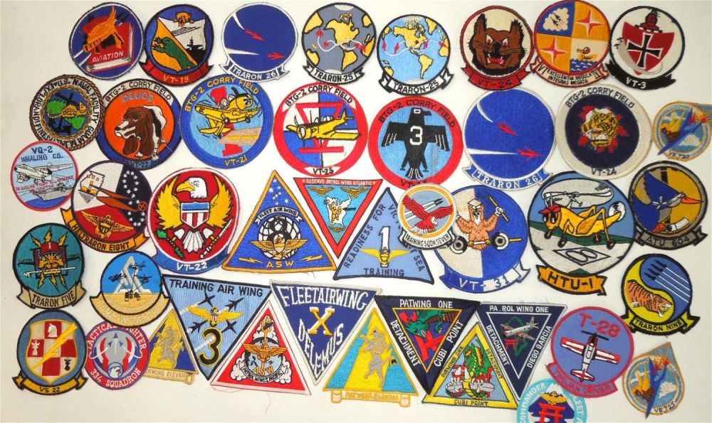 Lot 182A: Lot of 42 US Navy Aviation Vietnam Era Patches Training Squadrons Patrol Wing