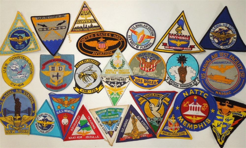Lot 185: Lot (25) Vietnam War - 70s US Navy Aviation & Ship Patches USS Boxer