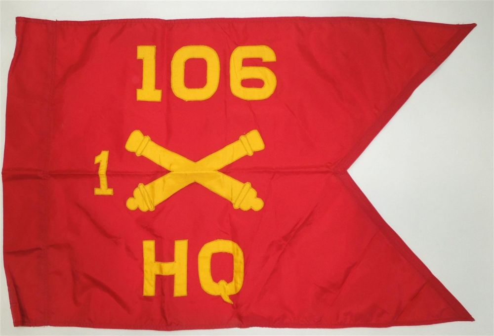 Lot 227: Vietnam War Era US Army 106th Field Artillery Regiment Flag Guidon