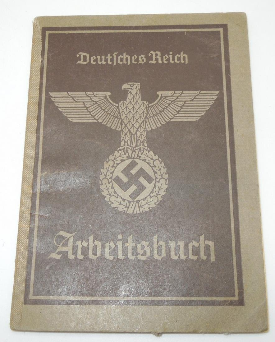 Lot 239C: WWII German Arbeitsbuch Work Book For German Citizen