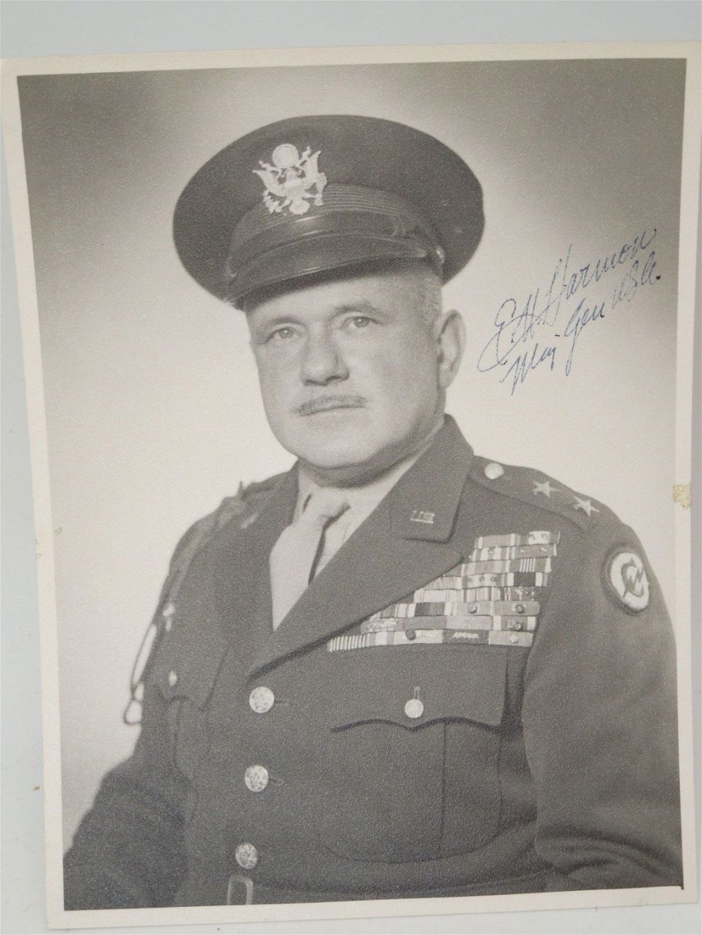 Lot 309: Signed Photo of US Army General Gharmon US Constabulary Commander