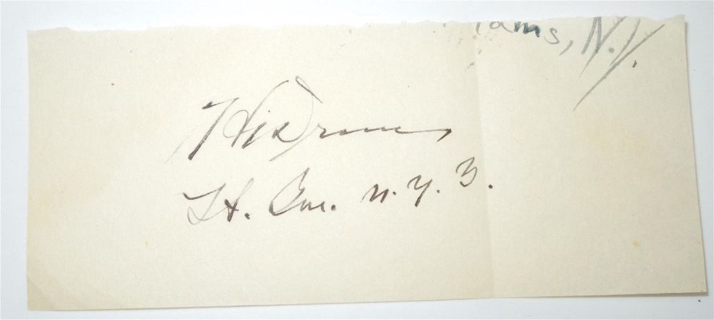 Lot 312: Pre WWII Signed General Hugh Drum Signed Paper
