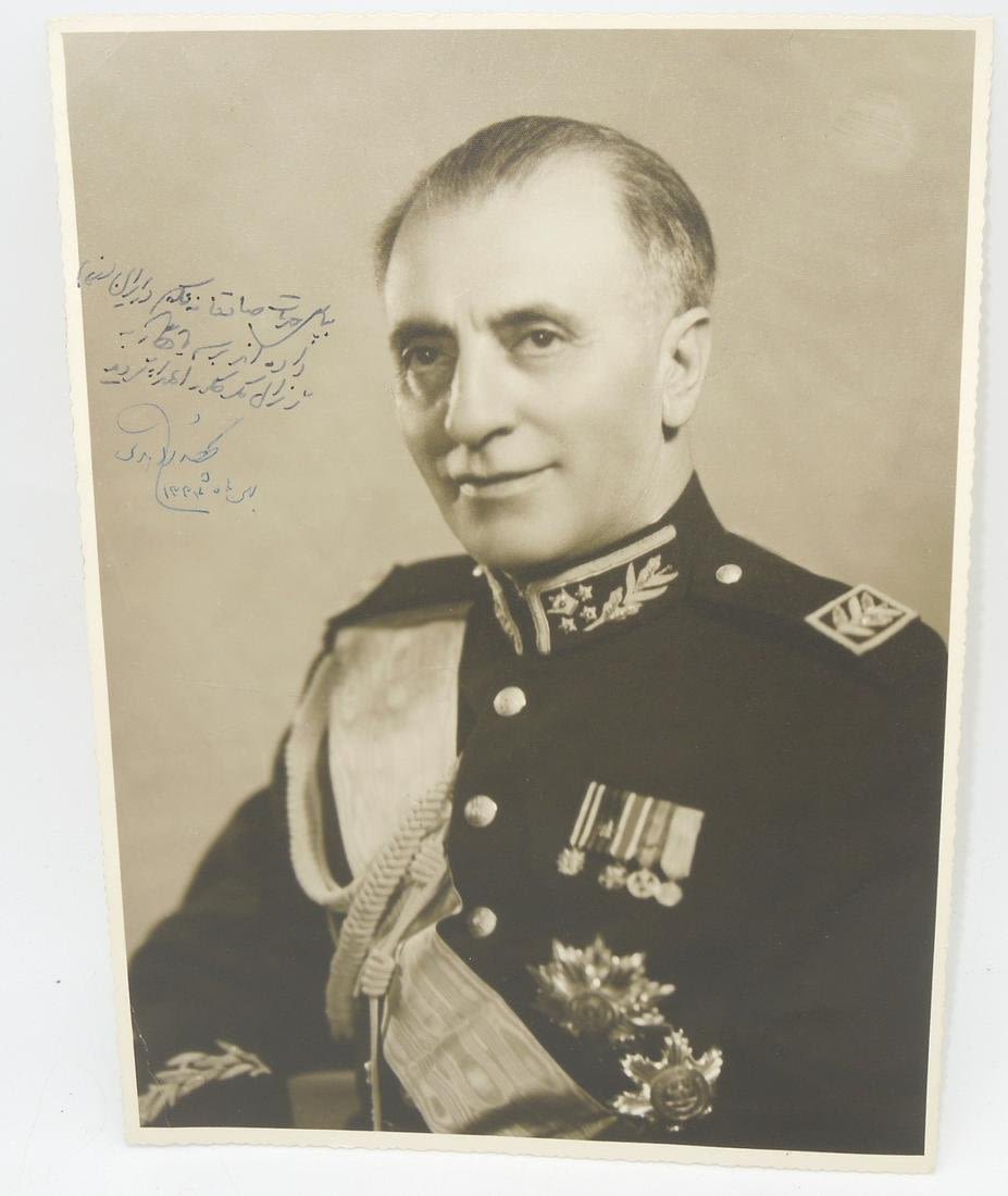 Lot 315: 1950s Signed Photo of Iran Prime Minister Fazollah Zahedi