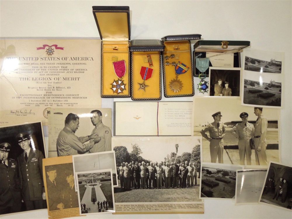 Lot 348: WWII - 1950s USAF General Goodwill Flight to Brazil Named Medal Archive
