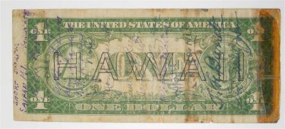Lot 349 Saipan 1945 USAAF Signed Short Snorter Hawaiian Silver
