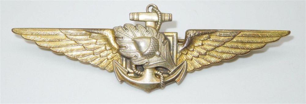 Lot 380: Pre WWII USN Navy Pin Back Flight Surgeon Wings