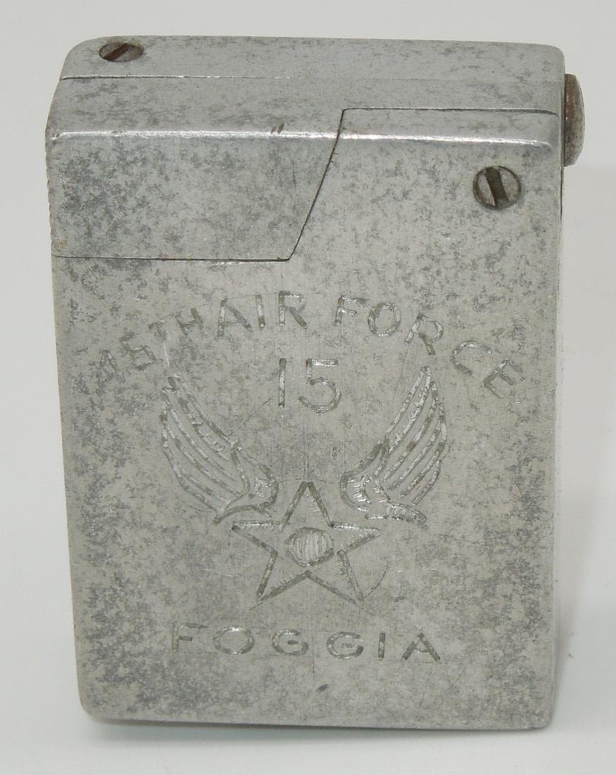 Lot 391: 1944 US 15th AAF Army Air Force Foggia Italy Trench Art Lighter