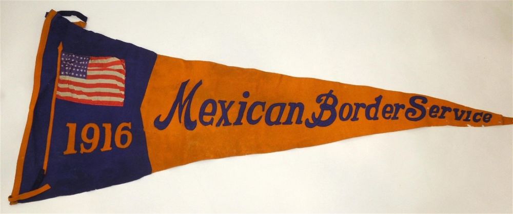 Lot 443: 1916 US Army Mexican Border Service Memorial Felt Pennant Banner