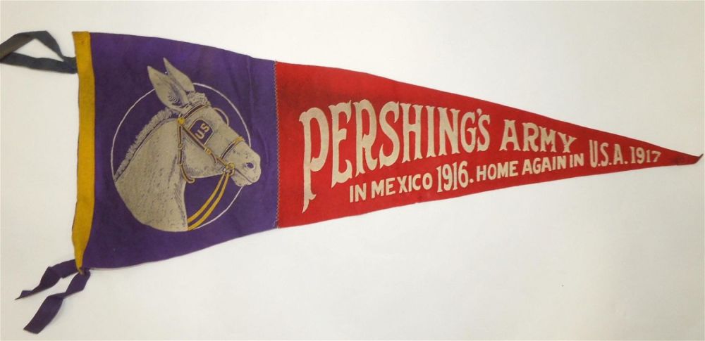 Lot 444: 1916 Pershings Army Expedition Mexican Border Service Felt Pennant