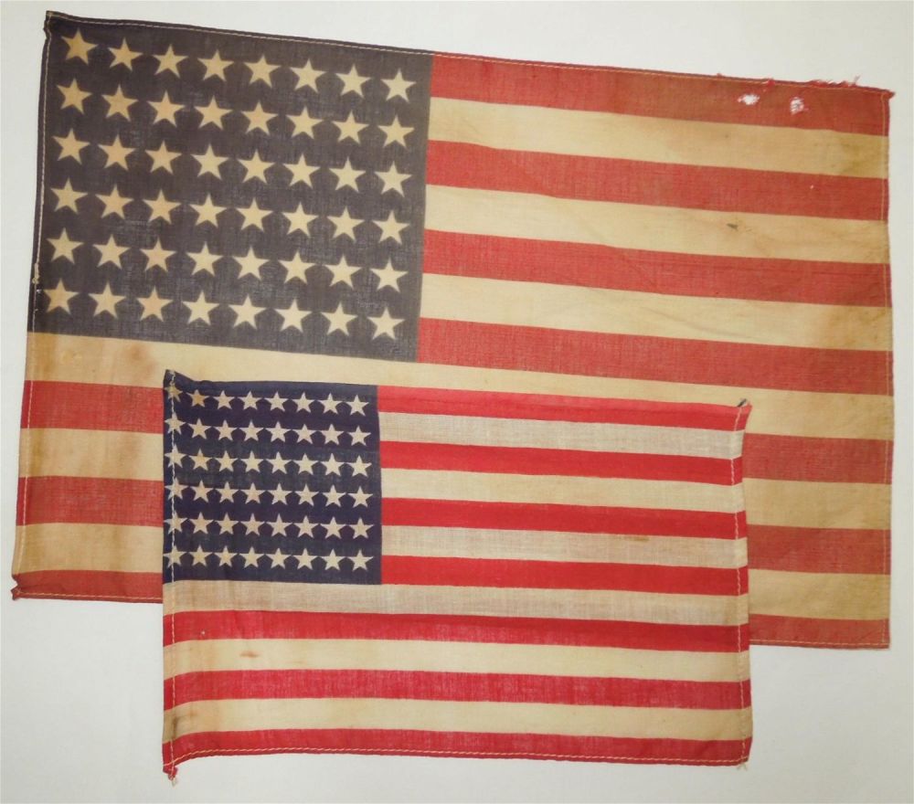 Lot 524: Lot (2) WWII US 48 Star American Flags