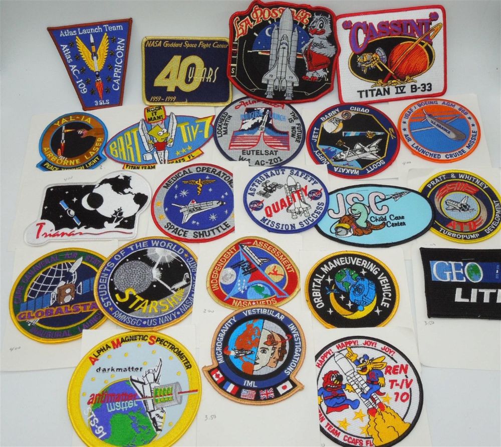 Lot 577: Large Lot NASA & Space Patches Atlas & Titan