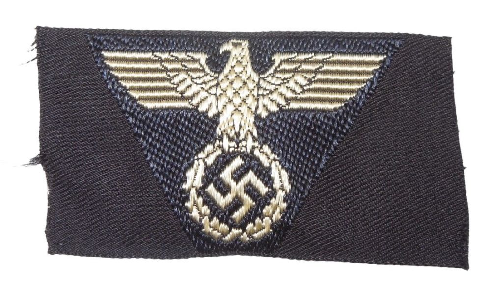 Lot 200: WWII German DAF Labor Front Cap Eagle Patch BeVo