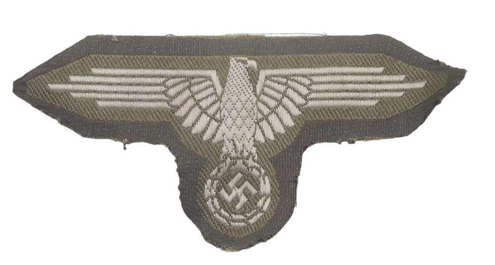 Lot 204: WWII German SS BeVo Cap Eagle Patch