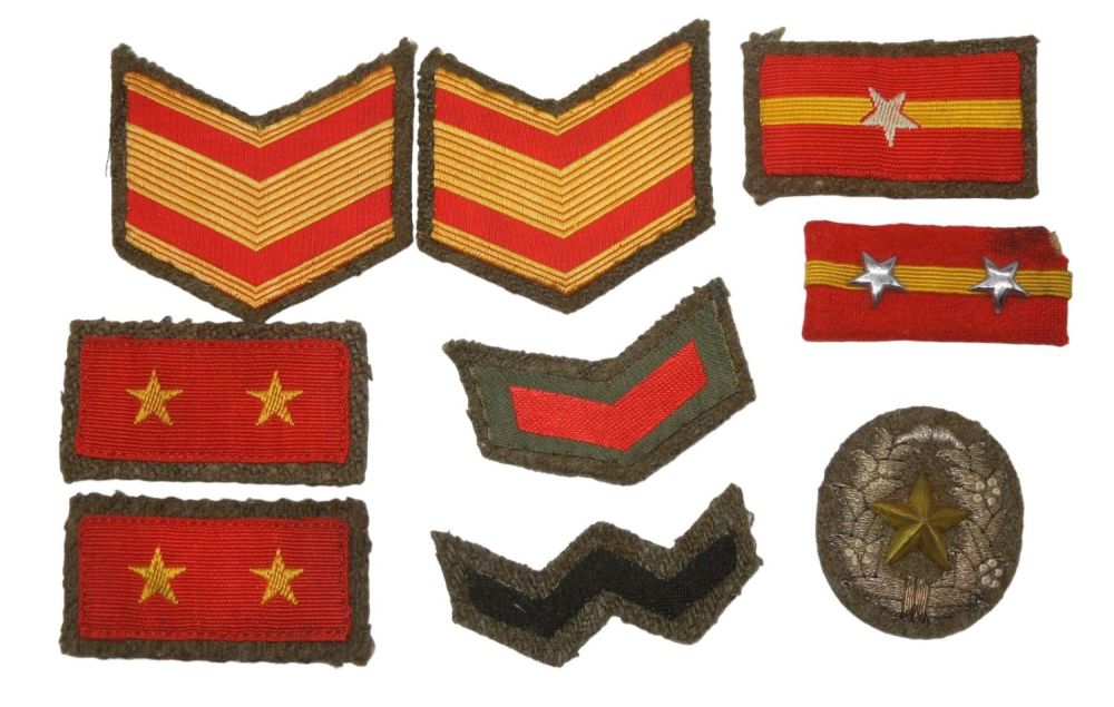 Lot 238: WWII Imperial Japan Soldier Officer Rank Insignia Patches