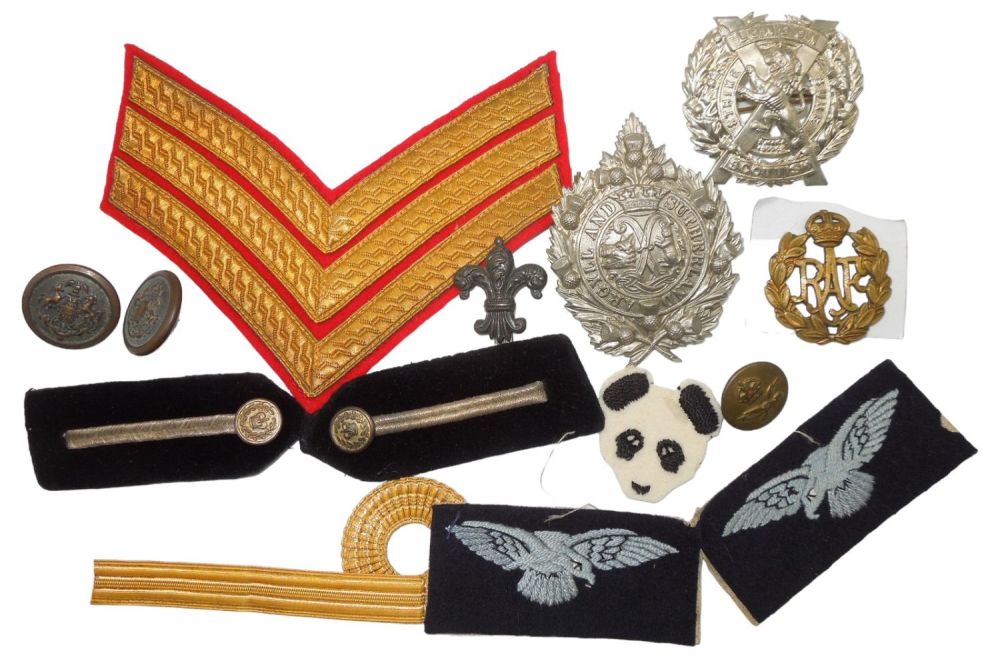 Lot 250: WWII - 1960s British UK & Canadian Military Badges Pins Insignia