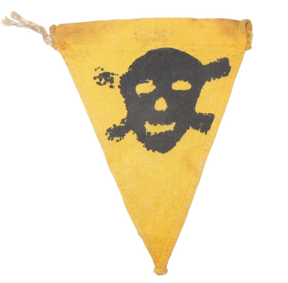 Lot 266: WWII German Military Mine Field Marker Flag