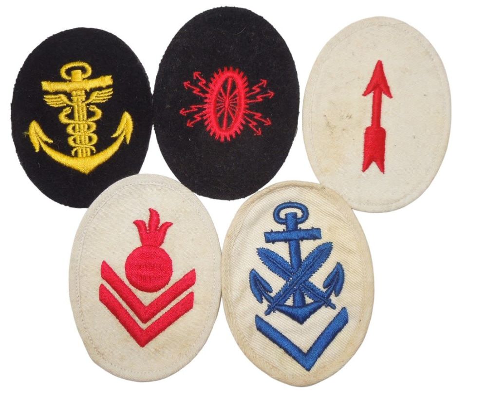 Lot 268: WWII German Navy Kriegsmarine Rate Rank Patches Lot (5) #1