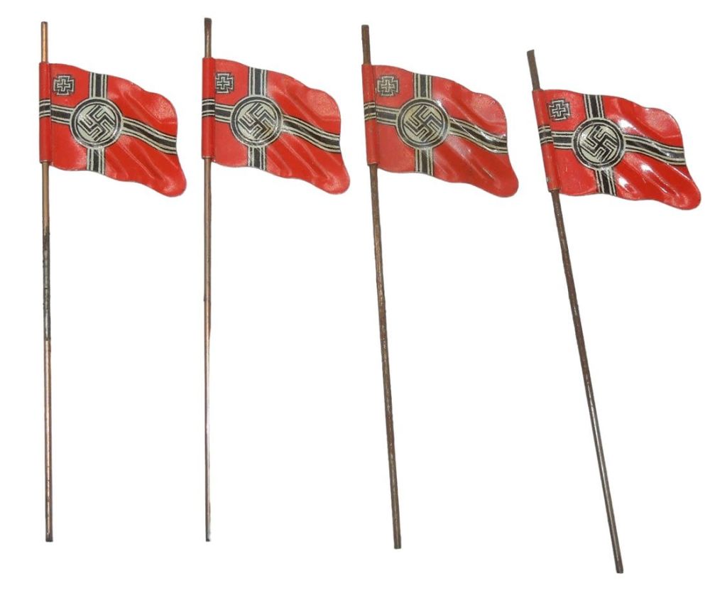 Lot 285: Lot (4) WWII German Toy German Army Flags