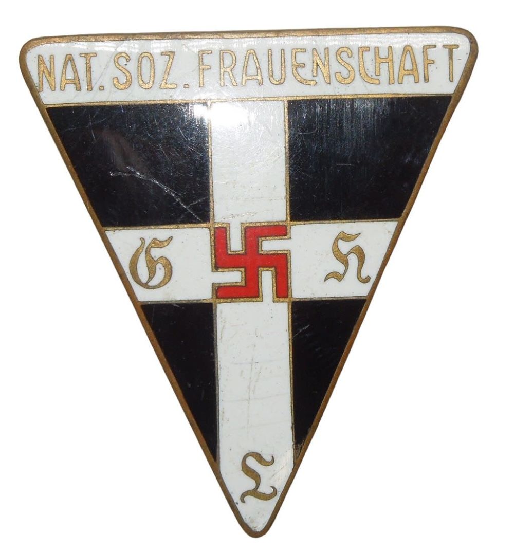 Lot 288: WWII German National Socialist Frauenschaft Female Organization Badge