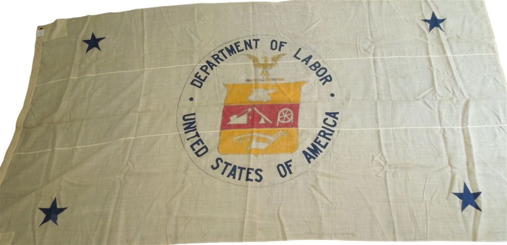 Lot 423: 1950s Attributed US Department of Labor Secretary Flag