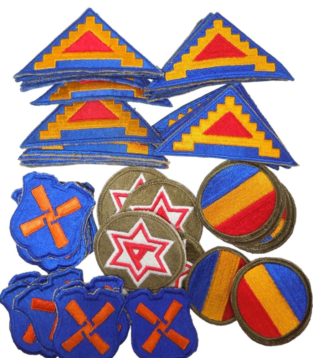 Lot 485: WWII 6th & 7th US Army & Corps Patches Insignia