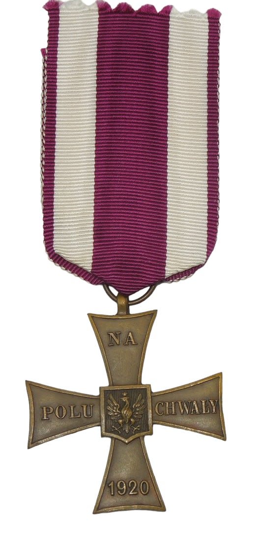 Lot 544: WWII Poland Military Medal Cross of Valor 1920