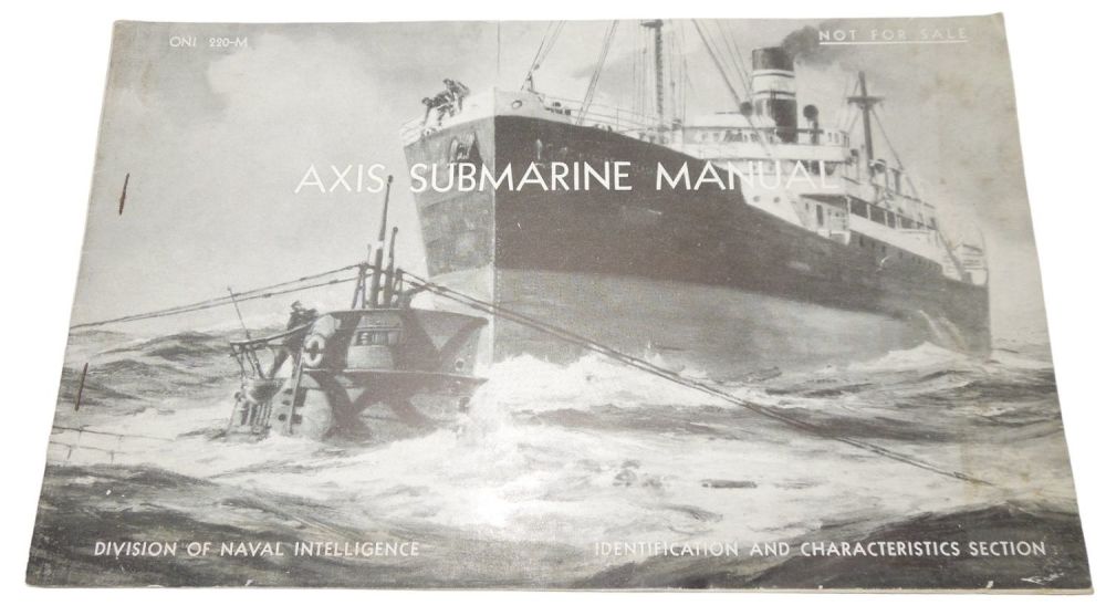 Lot 162: WWII 1942 USN Navy Office Of Naval Intelligence Axis Submarine Manual Identification