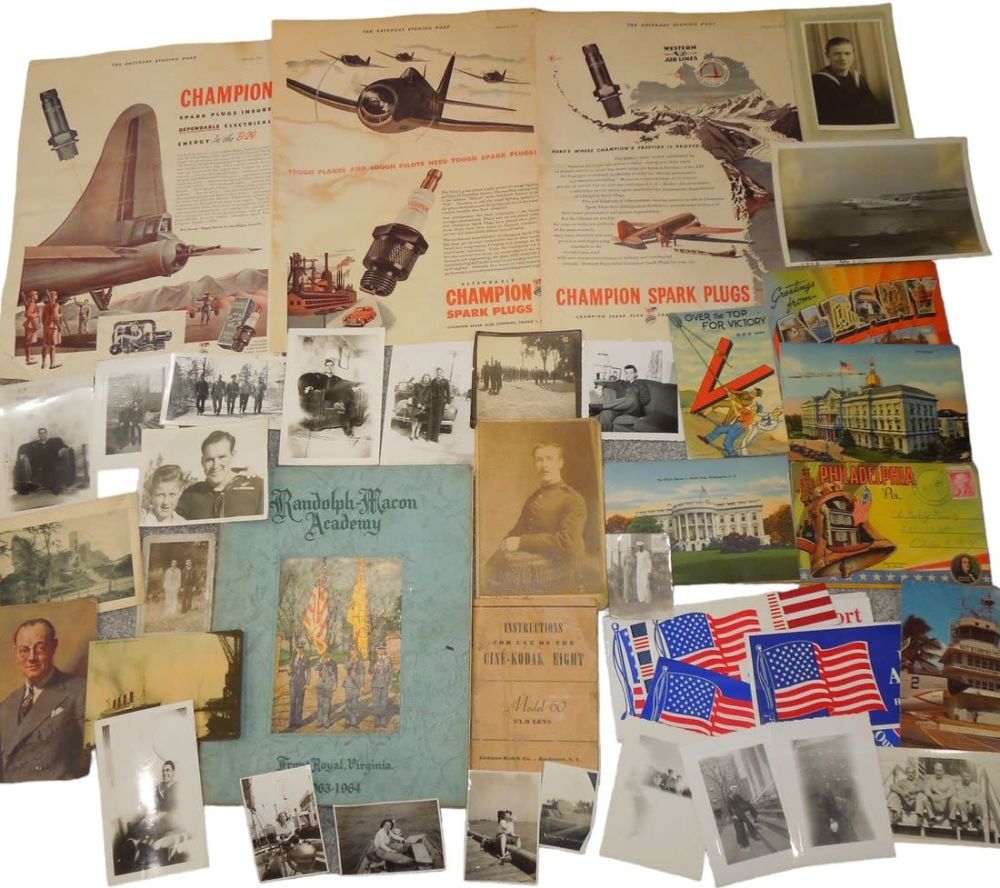 Lot 184: WWI - WWII Lot of Papers Documents & Ephemera