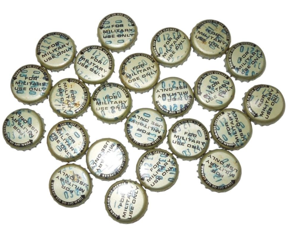 Lot 186: Lot of Vintage Military Use Only Beer Bottle Caps