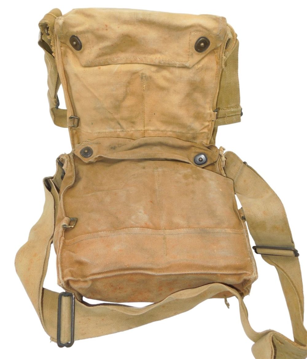 Lot 224: Lot (2) WWI US Army Doughboy Gas Masks & Bags One Named
