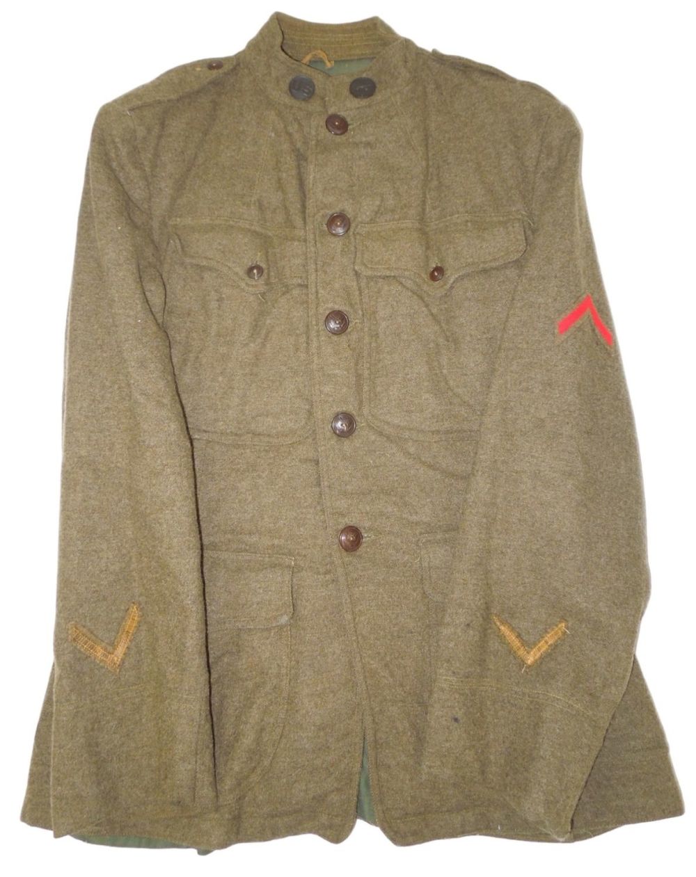 Lot 235: WWI US Army Wounded In Action Infantry Uniform Jacket