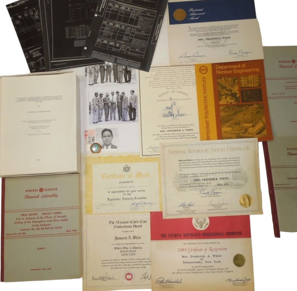 Lot 243: Lot WWII Manhattan Project Nuclear Engineer Certificates Project Cirrus Books