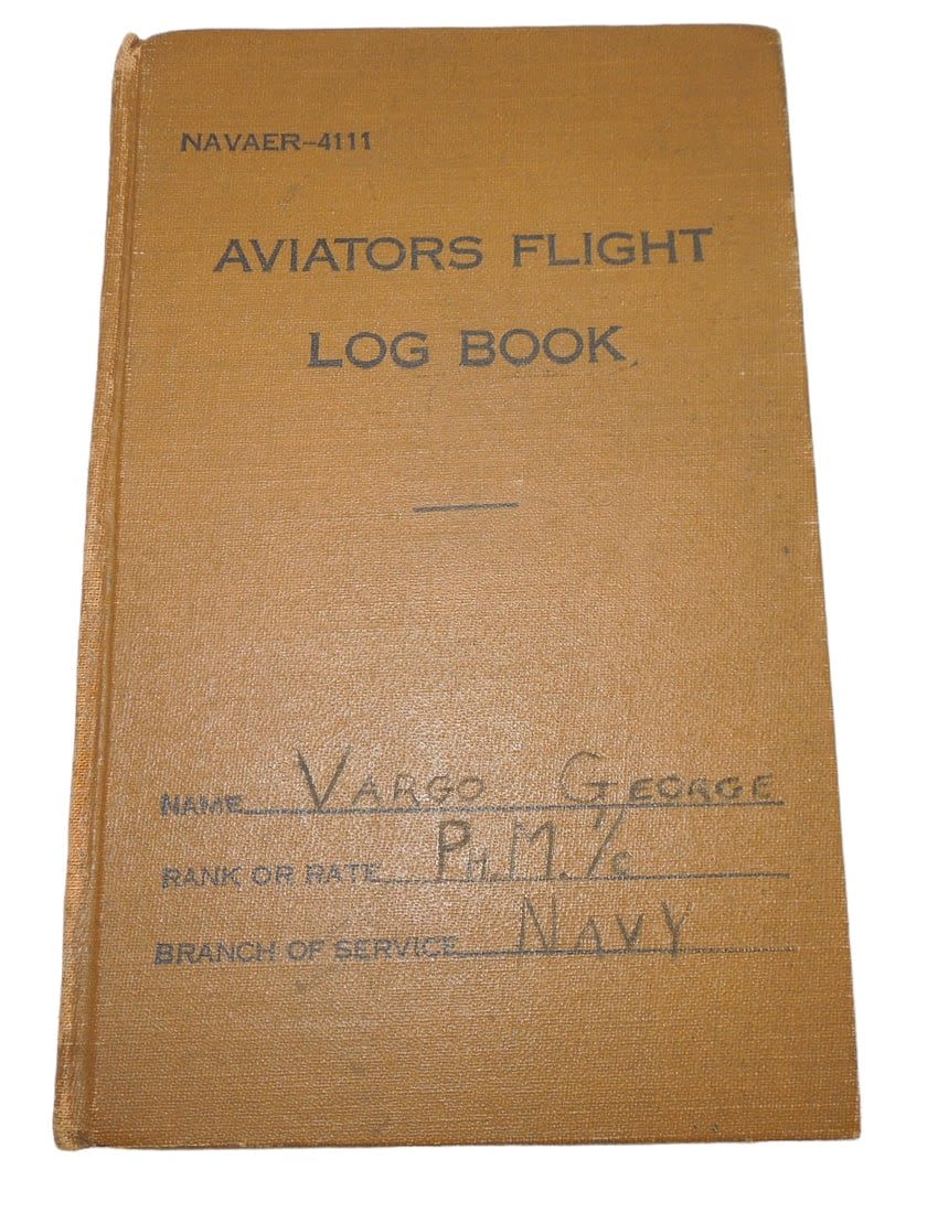 Lot 279: WWII Era USN Navy Pacific PBM Aircrew Member Flight Log Book