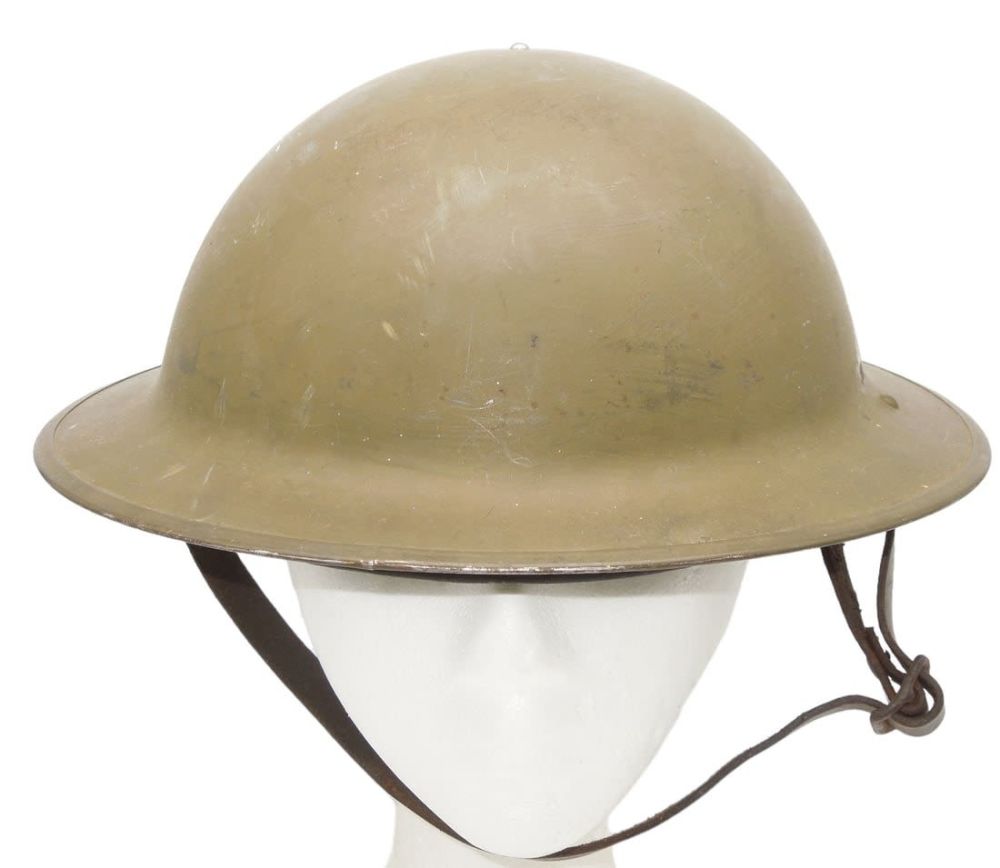 Lot 319: WWII British or Canadian 1942 Dated Brodie Helmet