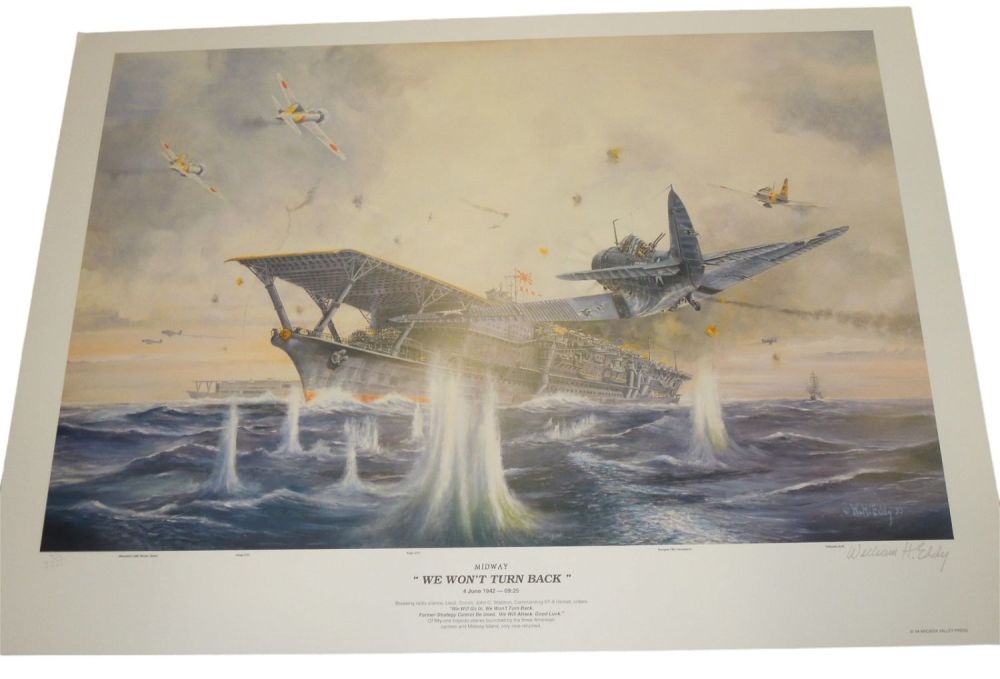 Lot 361: WWII We Won’t Turn Back Signed Print Artist William Eddy 454/5000