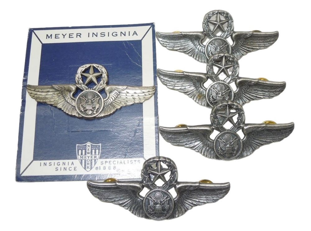 Lot 373: Vietnam War Era US Air Force Master Aircrew Meyer Wings (5)