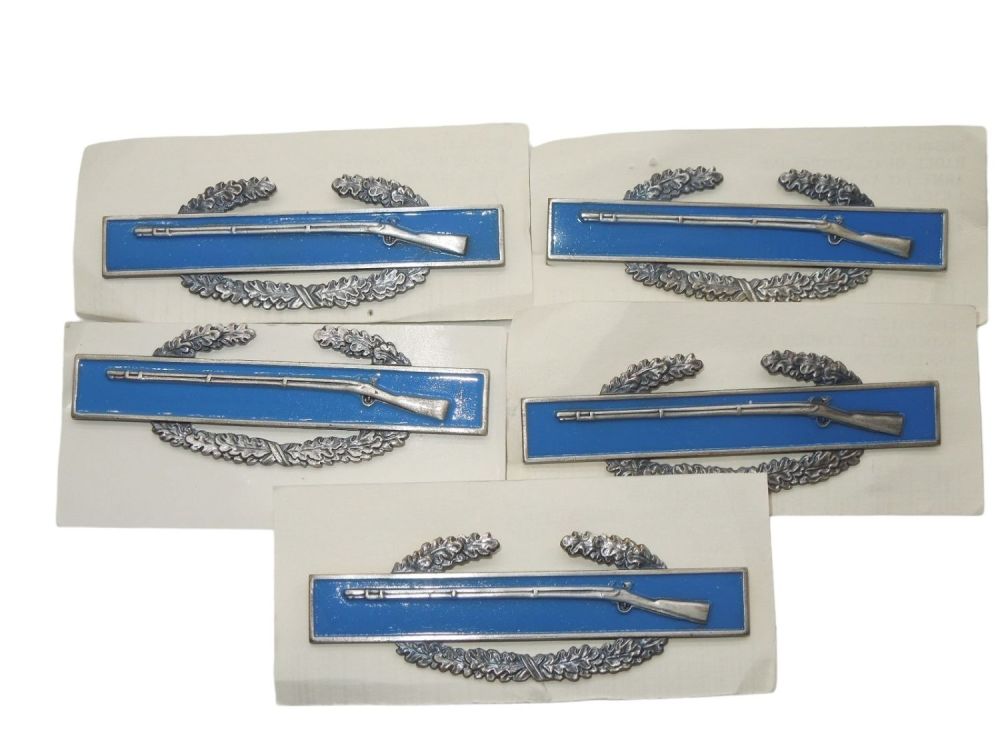 Lot 375: Lot (5) Desert Storm 1990 Dated US Army Combat Infantry Badges CIB