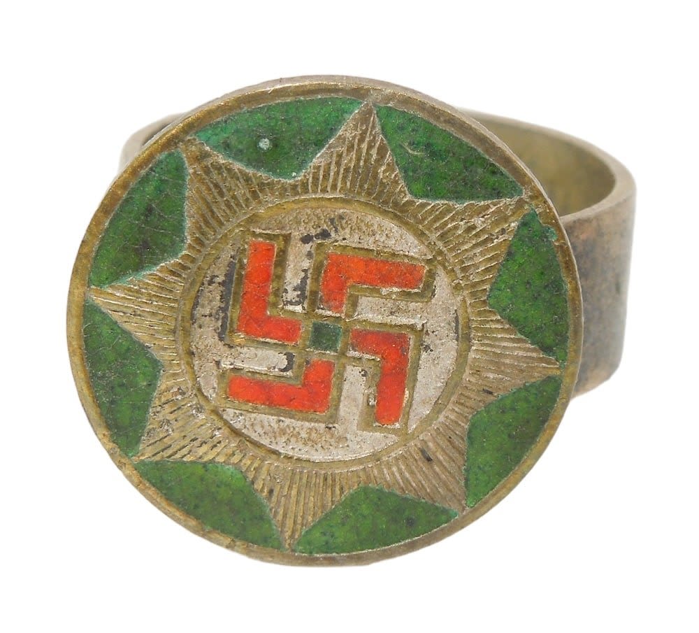 Lot 383: Pre WWII German NSDAP Party Silver Ring