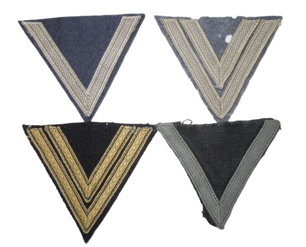 Lot 390: Lot (4) WWII German Wehrmacht Uniform Rank Stripes Patches
