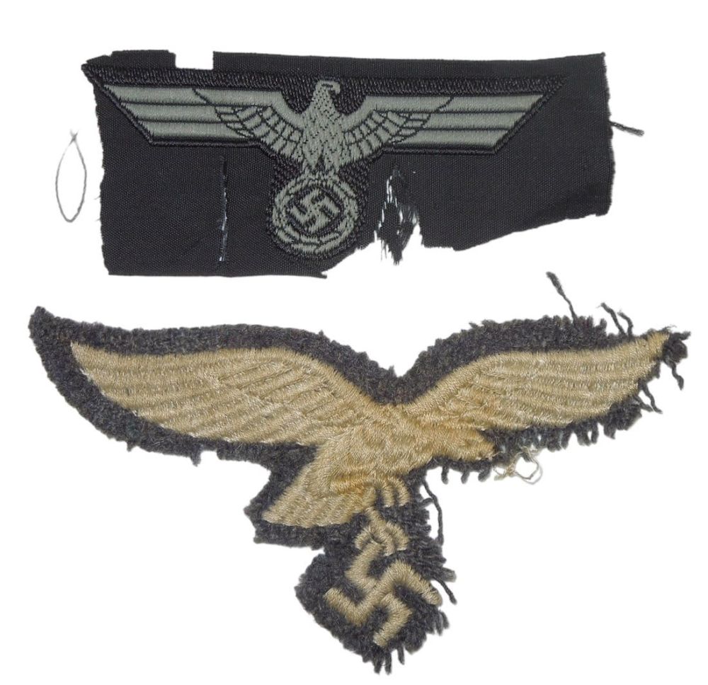 Lot 397: WWII German Wehrmacht & Luftwaffe Eagle Patches