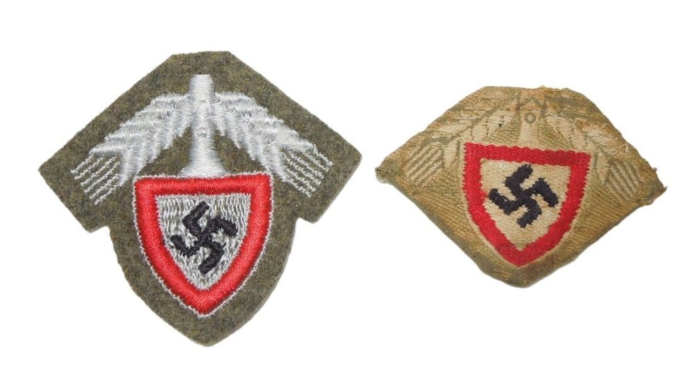 Lot 399: Lot WWII German RAD Labor Corps Cap Hat Patches
