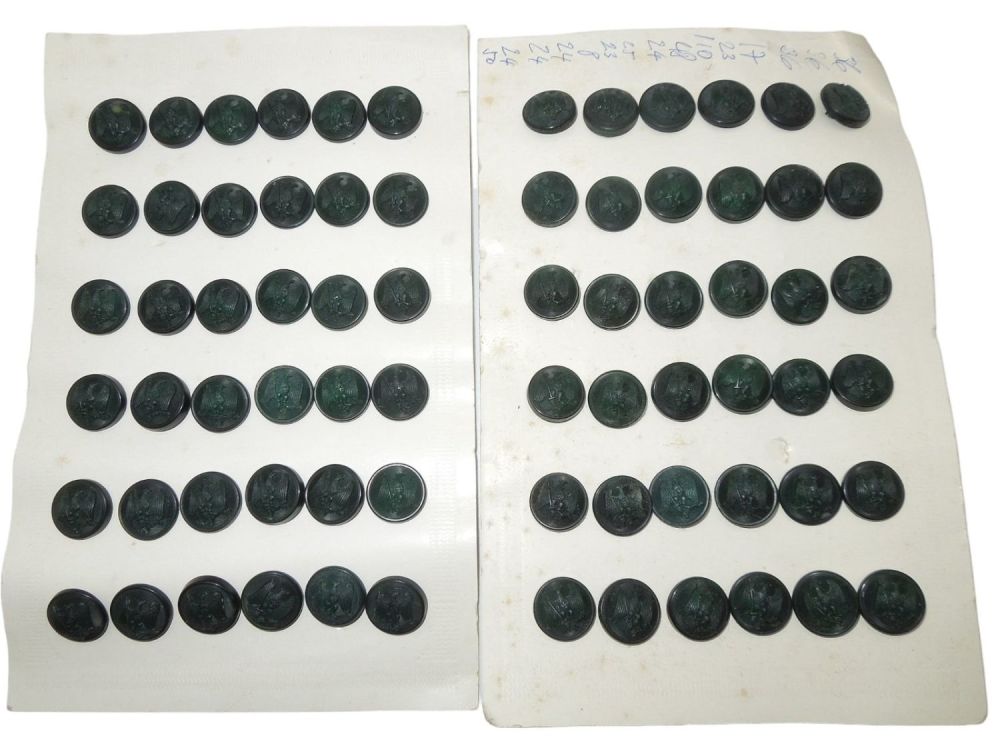 Lot 418: Lot (2) Cards of WWII Unissued German Justice Official Uniform Buttons