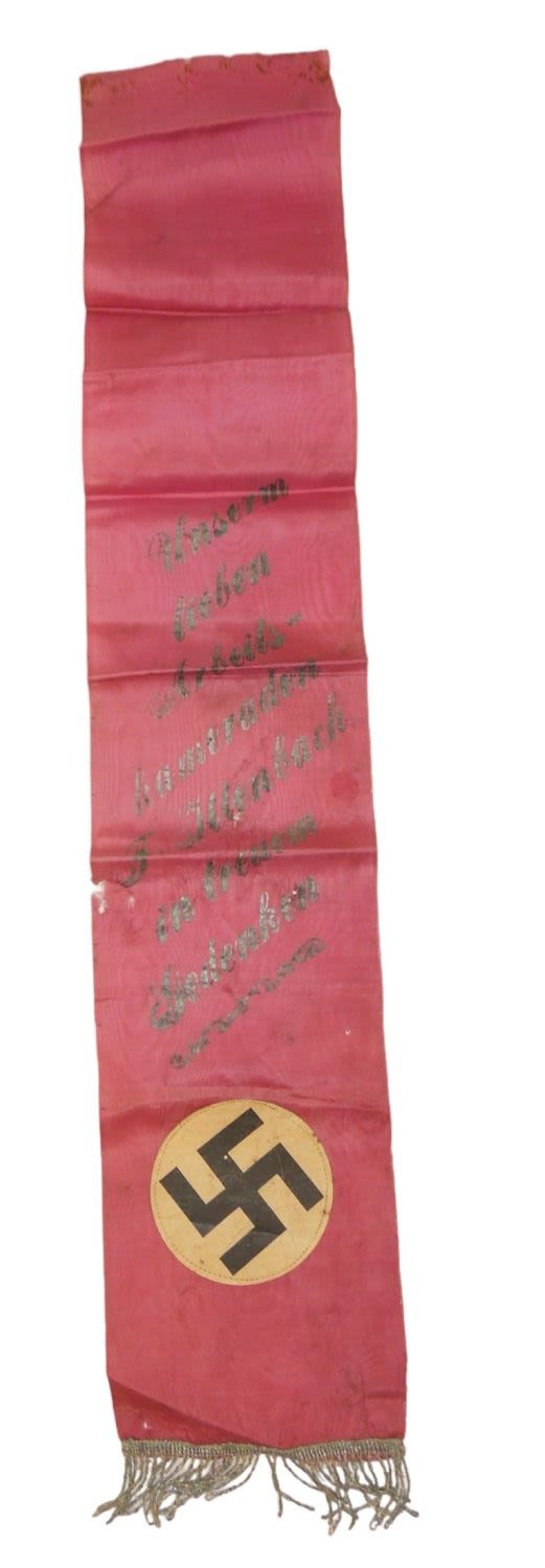 Lot 424: WWII German Military Funeral Sash