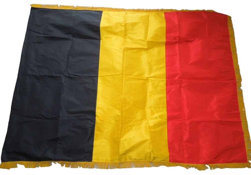 Lot 460: Pre WWII Silk Office Flag of Belgium