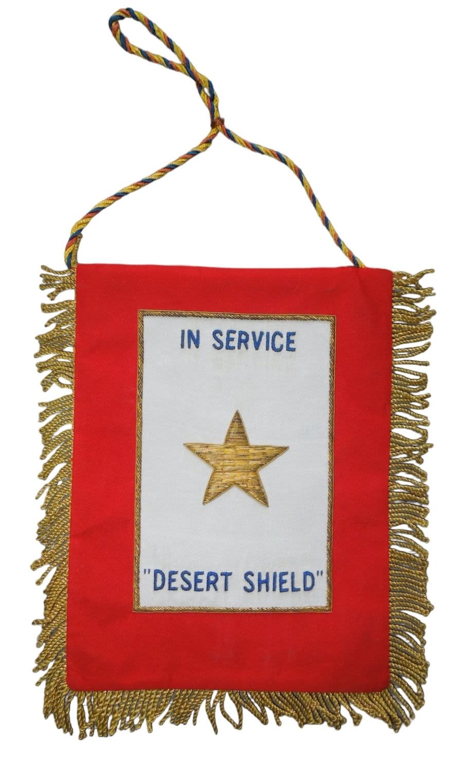 Lot 474: Desert Storm Bullion US Military Son In Service Window Banner