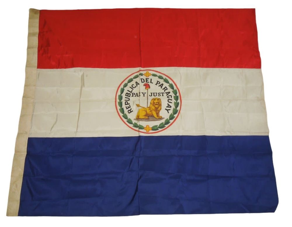 Lot 485: Early 1900s Hand Made Flag of Paraguay